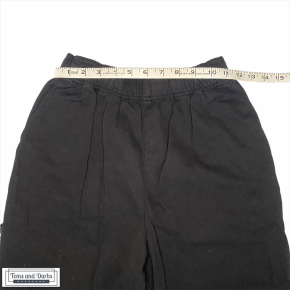 Topshop High Waisted Wide Leg Cargo Pant with Pockets - Black - Picture 9 of 14